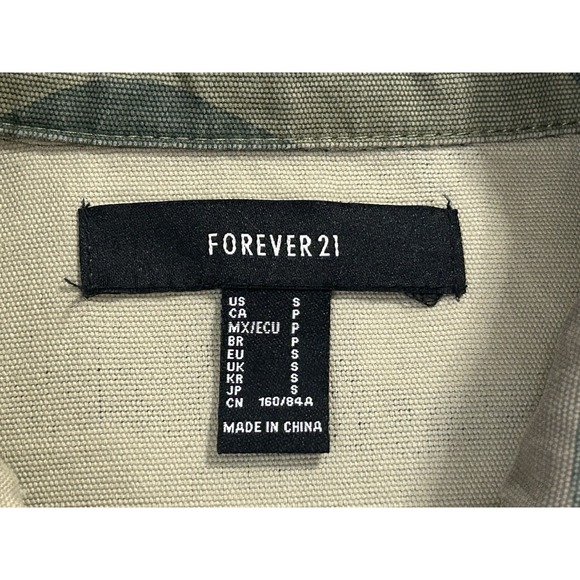 Camouflage Women's Oversized‎ Shirt Jacket Shacket Women's Small 100% Cotton - Picture 8 of 14